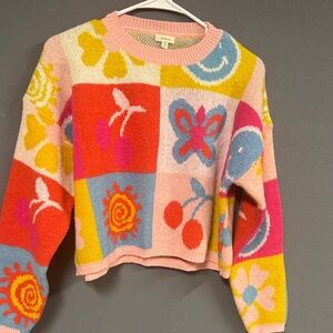 Colorful Patterned Women's Sweater